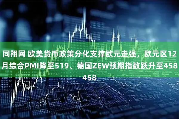 同翔网 欧美货币政策分化支撑欧元走强，欧元区12月综合PMI降至519、德国ZEW预期指数跃升至458