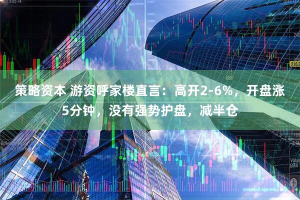 策略资本 游资呼家楼直言：高开2-6%，开盘涨5分钟，没有强势护盘，减半仓